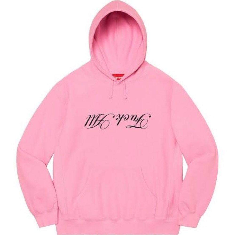 SUPREME JAMIE REID PINK F*CK ALL HOODIE SWEATSHIRT
